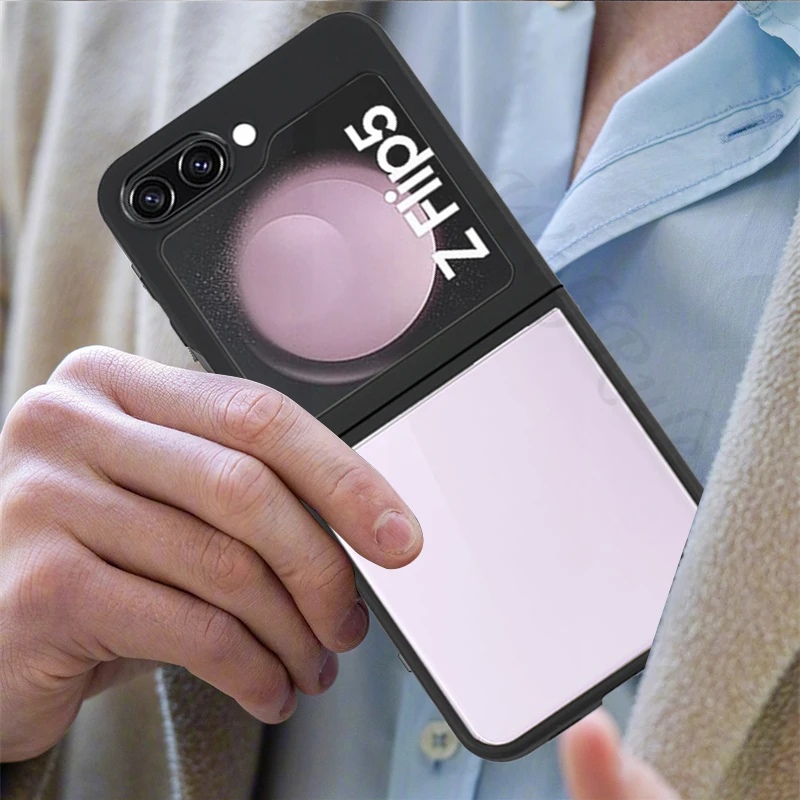 Per Samsung Z Flip 5 Custodia Cover Samsung Galaxy Z Flip 5 Capas Back Colore Trasparente Cornice Clear Fundas Samsung Z Flip 5 Flip5