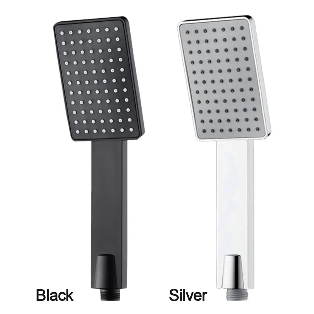 High Pressure Shower Head Square Handheld Sprinkler Silver/Black Multi-function Universal Sprayer Home Bathroom Accessories 6