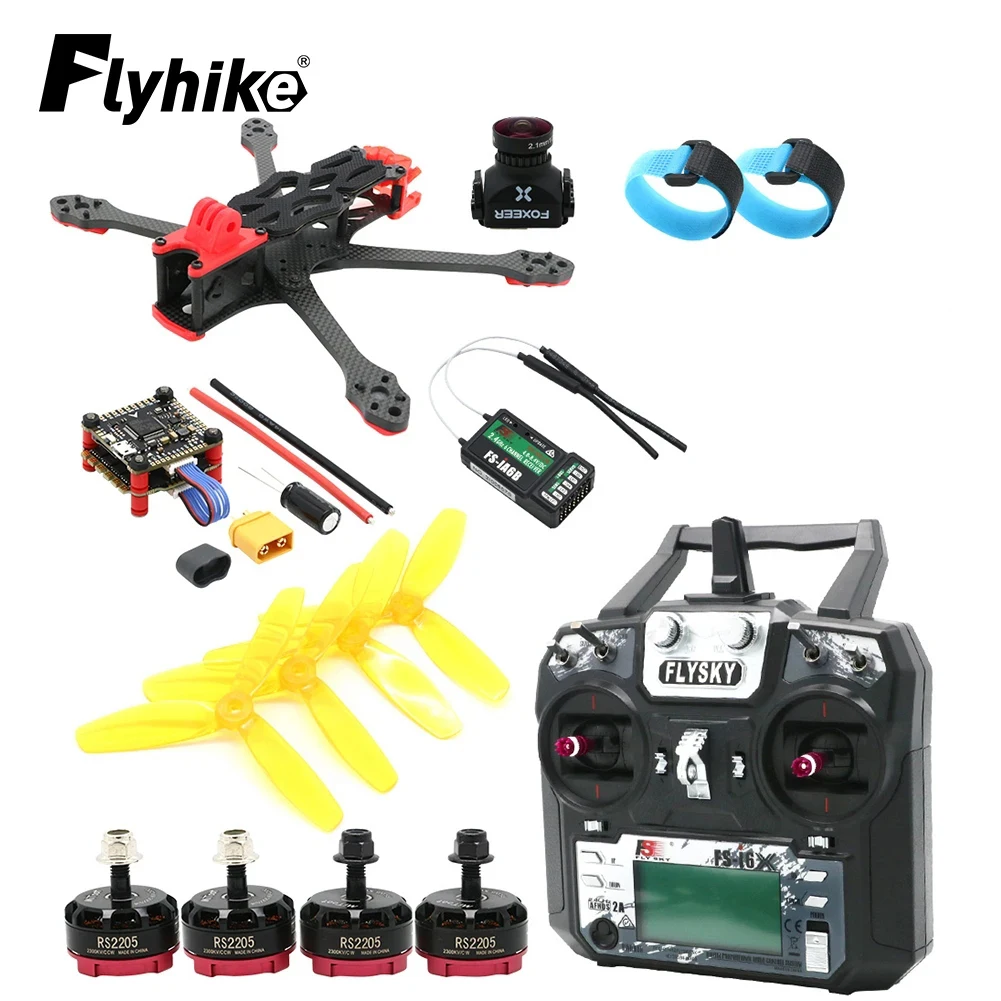 

Flysky i6X Transmitter Mark4 5inch 225mm Frame F4 V3S Flight Control 45A 4in1 ESC 2205 2300KV Motor VTX5848 LITE FPV Camer