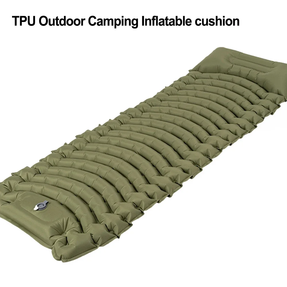 Picnic And Hiking Inflatable Sleeping Pad Foot Pump Mattress Comfortable Sleeping Pad Repair Patch 200*70*10cm