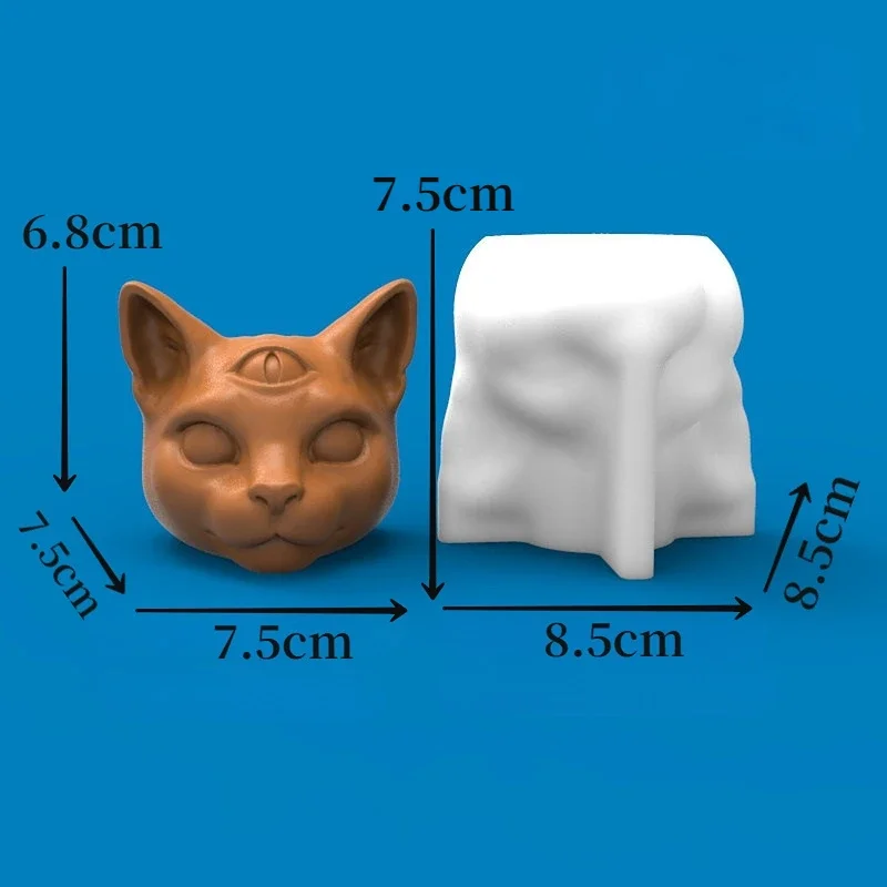Stampi in silicone a forma di zampe di gatto per decorazione in gesso a forma di casa in silicone per candele sapone resina epossidica