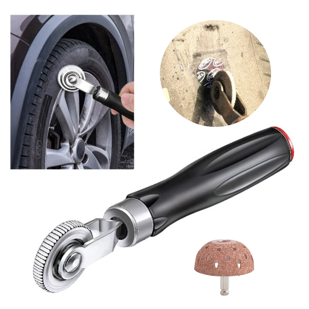 

With Buffer Grinding Head Tire Patch Roller Repair Tools Practical Durable