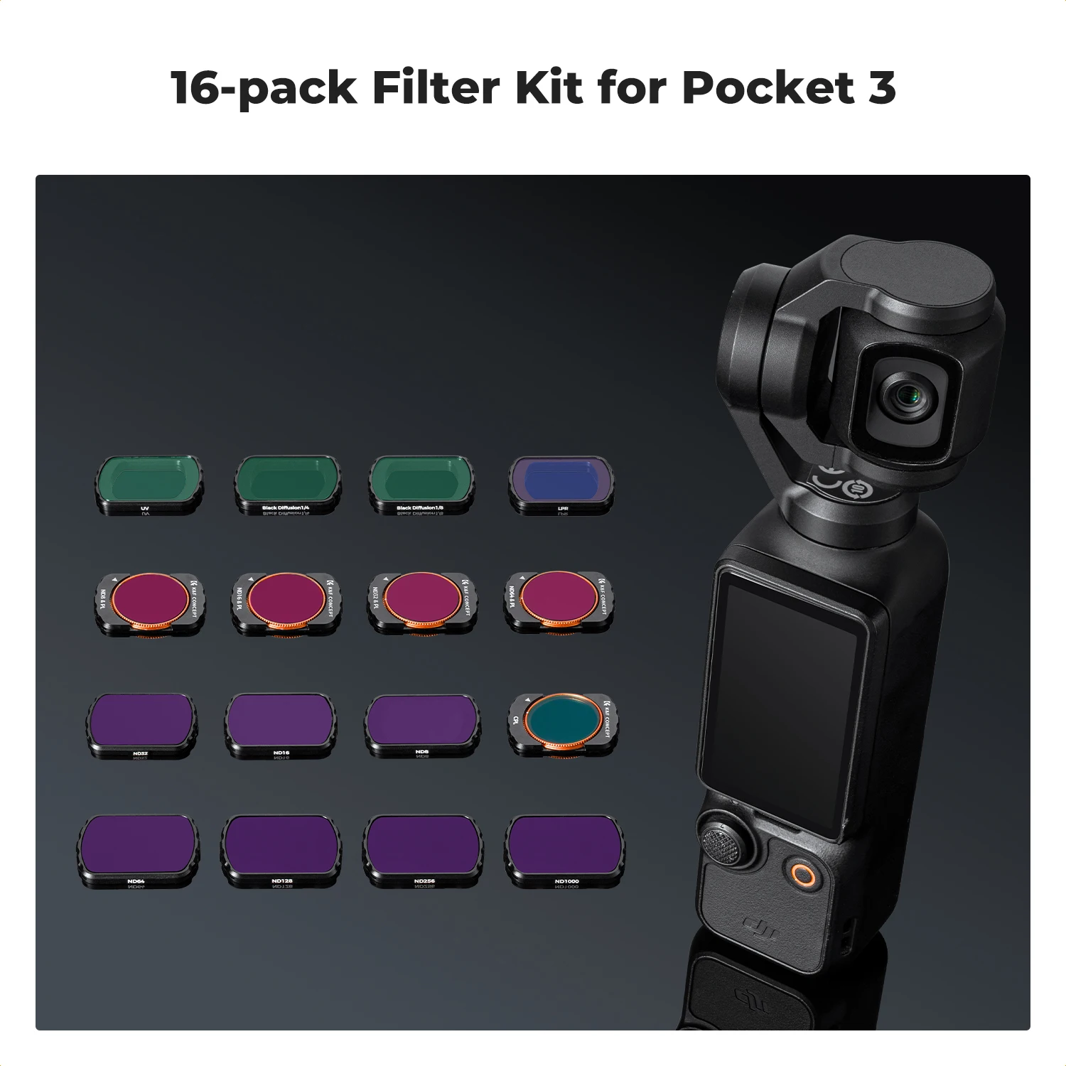 K&F Concept Sport Effect Filter for DJI Osmo Pocket UV CPL ND