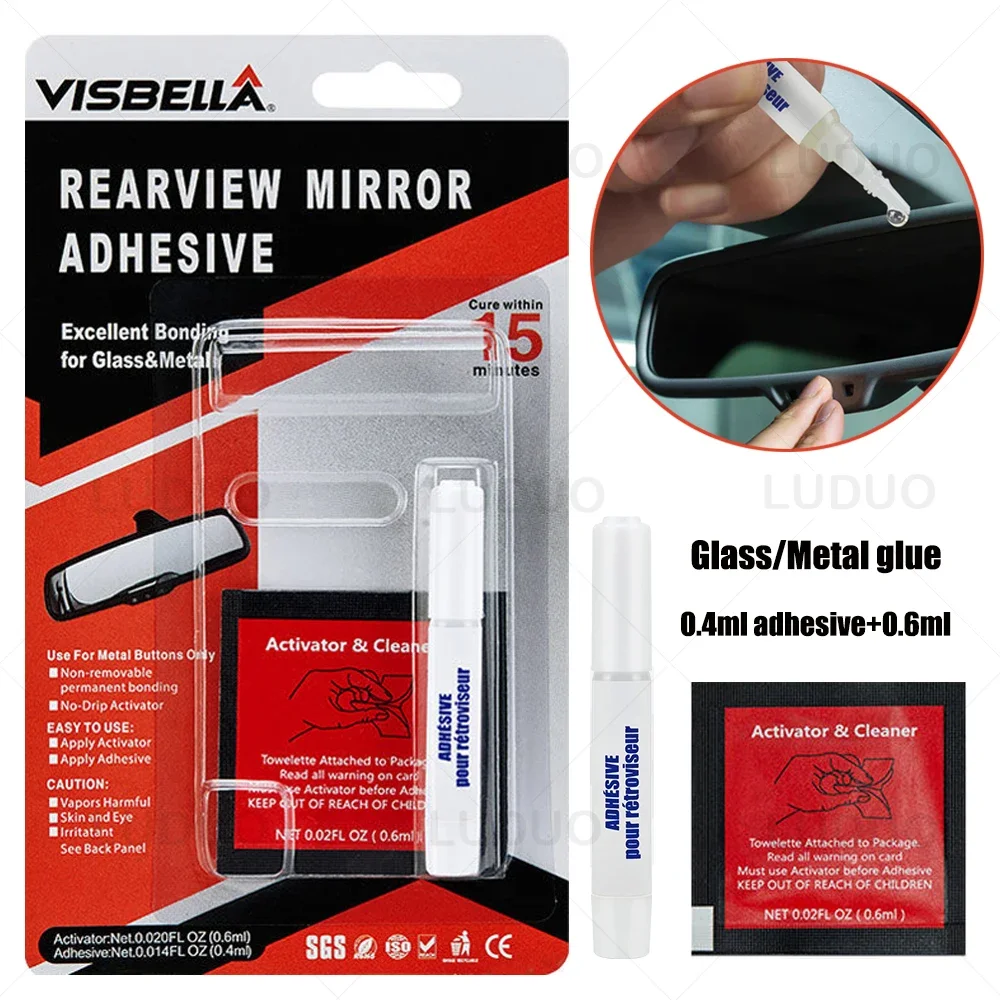 3/1PCS Liquid Super Glue Car Rearview Mirror Repair Adhesive Glass Metal Restoration Fillers Sealants 15 Minutes Curing Glue 2