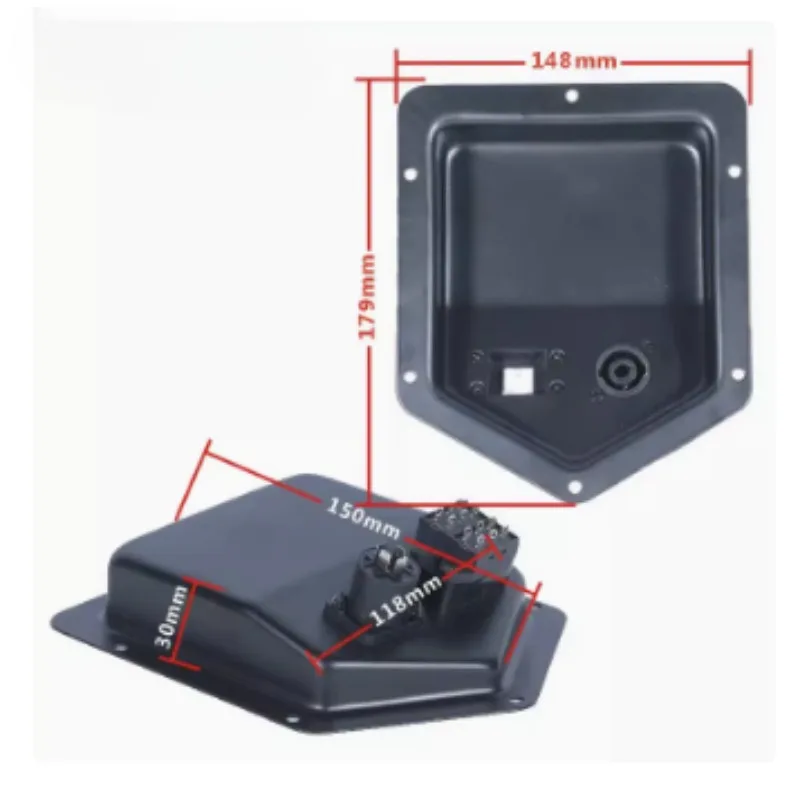 1PC Speaker Terminal Double NL4 SpeakOn Socket Input Plate 165*100 For Professional Speaker Line Array Audio Home Theater System