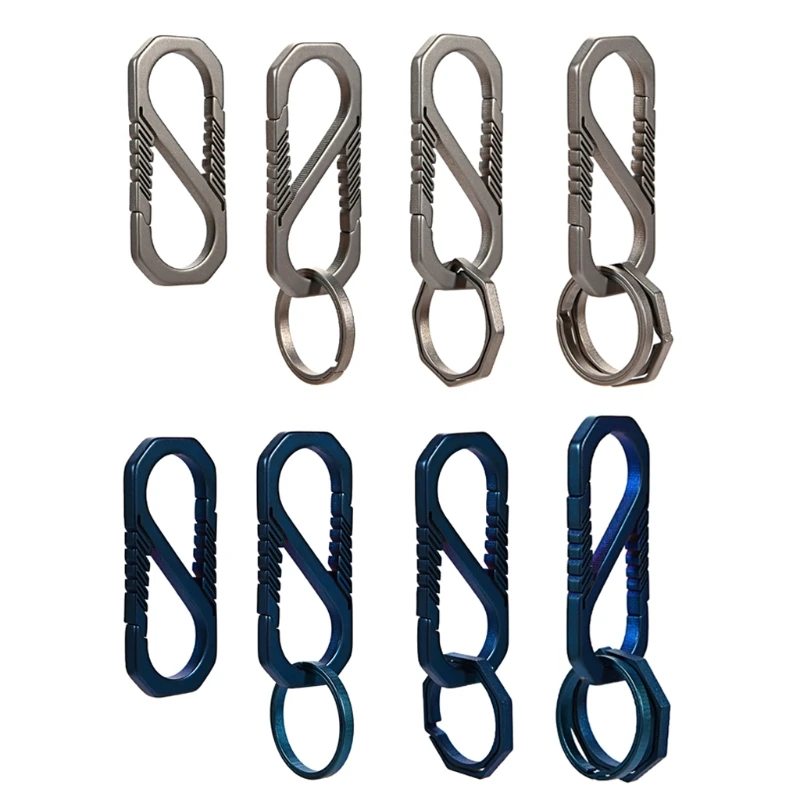 Keychain Titanium Alloy Car Key Holder Backpack Buckle Outdoor Carabiner Spring Hook Clip