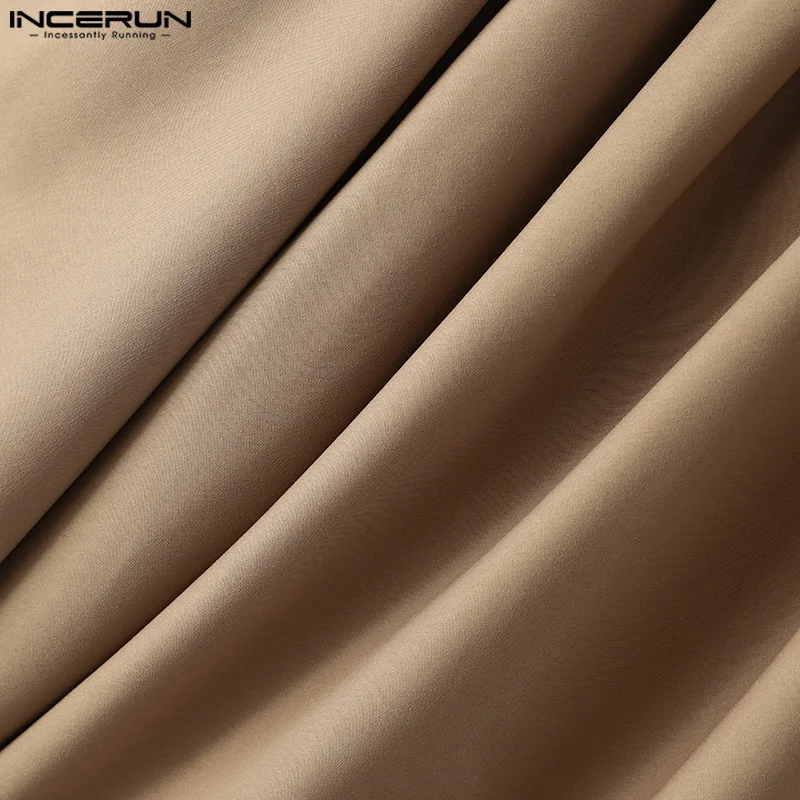 INCERUN 2024 Koreanischen Stil Herren Hosen Lose Feste Breite Bein Design Lange Hosen Männlichen Freizeit Party Heißer Verkauf Solide Pantalons S-5XL – Detail 13