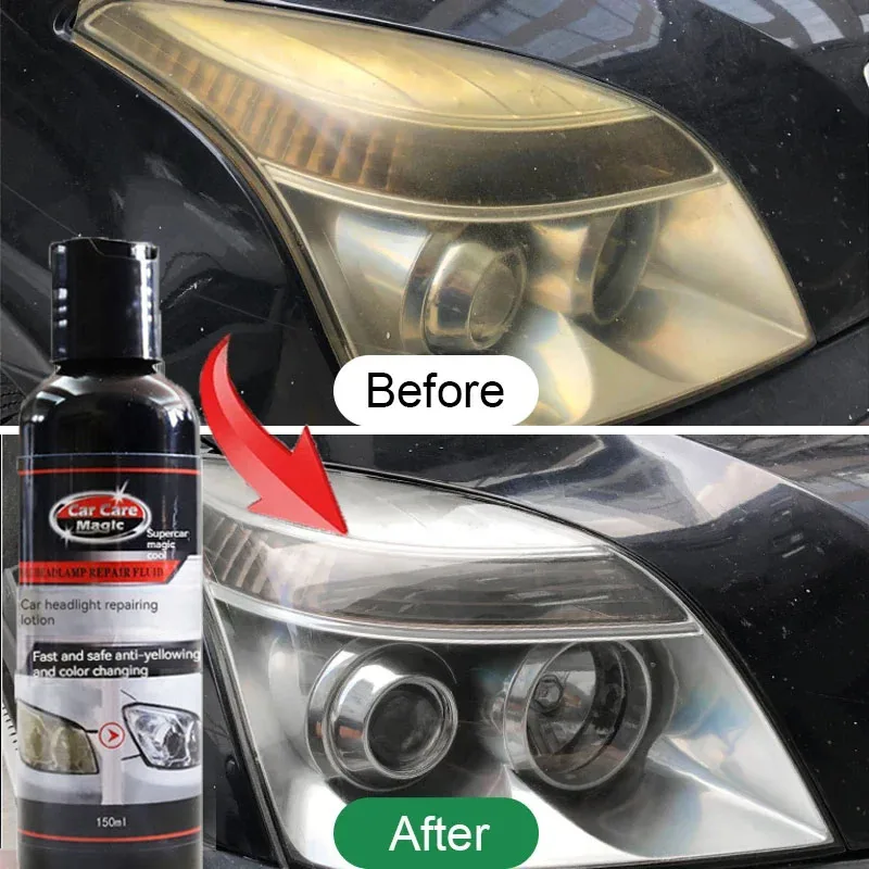 

Car Headlight Restoration Polishing Kits Headlamp Scratch Remover Repair Cleaning Paste Remove Oxidation Headlight Polish Liquid