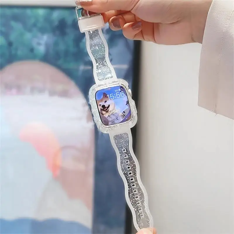 Glitter Clear Strap & Transparent Case