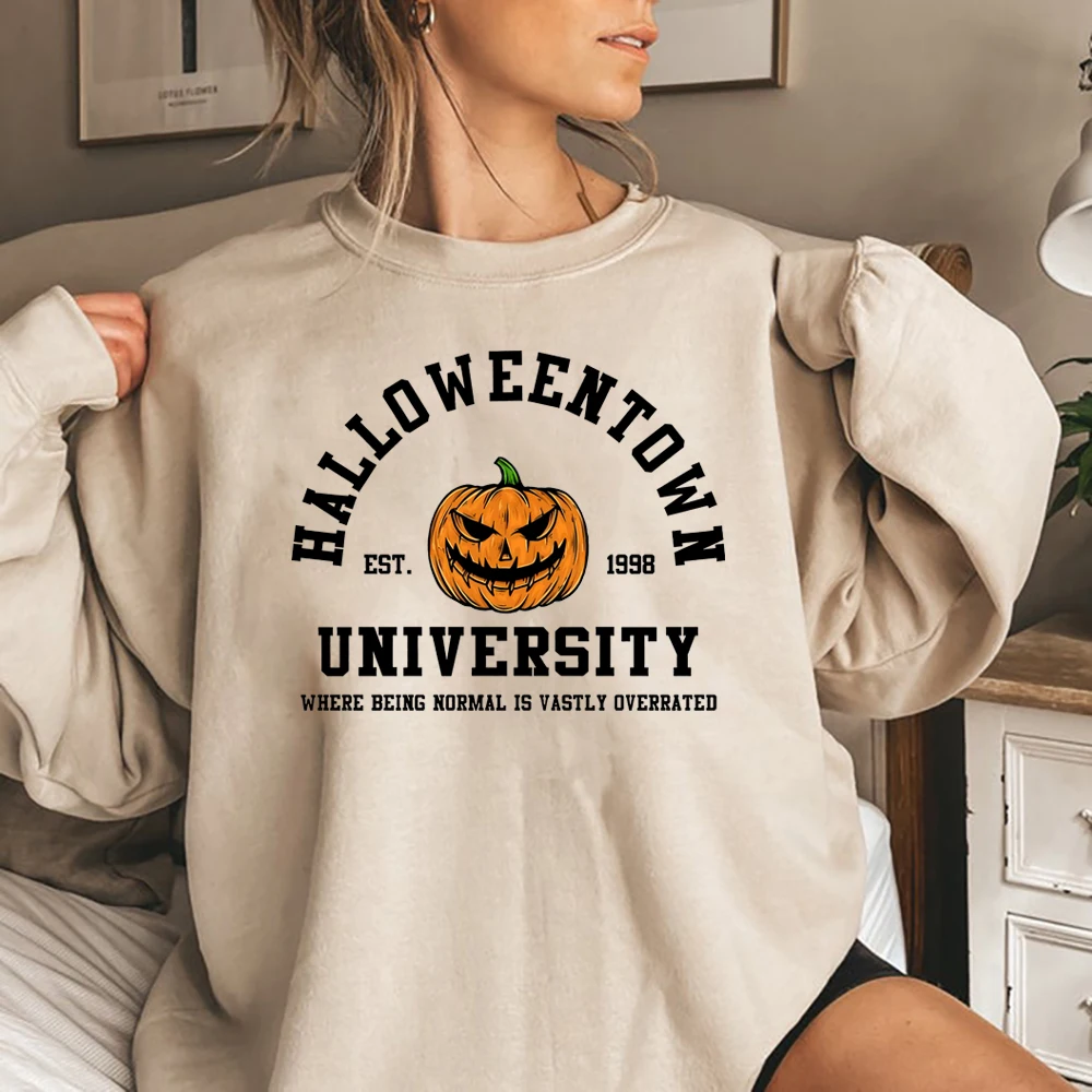 

Vintage Halloweentown Bluza Halloweentown Est 1998 Sweter Zabawna Halloween Miasto Jesienne Bluzy Dyniowe Halloween