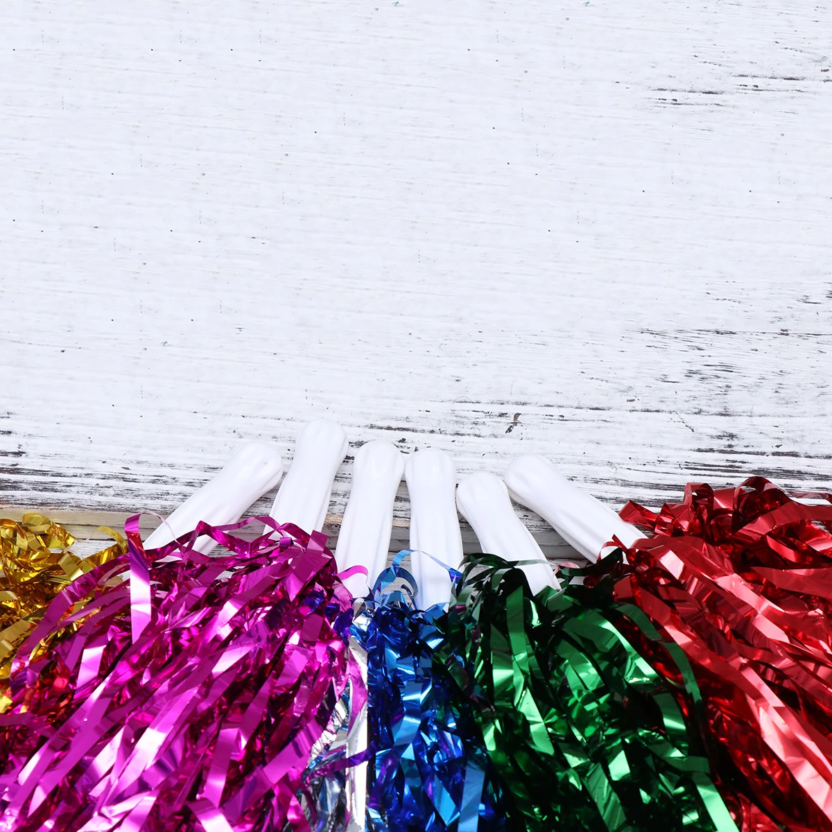 Pom Poms Cheerleader Props Cheerleading Sports Dance Accessories Foil Performance Metallic Supplies Team Kids Cheering