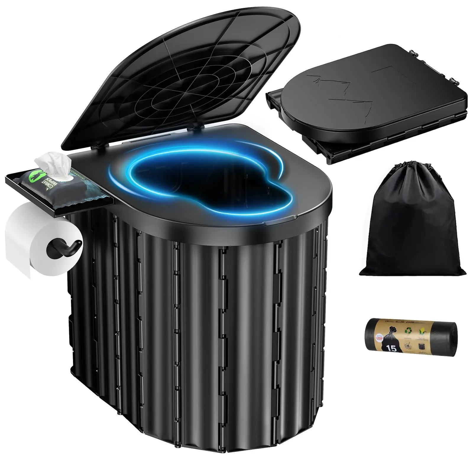 مرحاض للتخييم، مرحاض محمول قابل للطي، مرحاض مدمج ل...