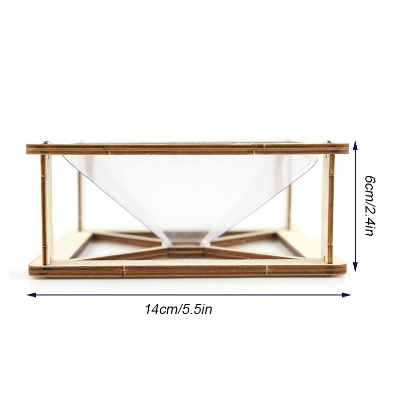 3D Hologram Smartphone Hologram Projector Wooden Self-assembly Science Educational Toy DIY Display Set For Kids Home