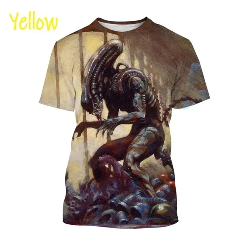 

Movie Iron Blood Warrior Alien Monster 3D Printed T-shirt Extra Large Casual Personality Unisex Hip Hop Loose Short Sleeve