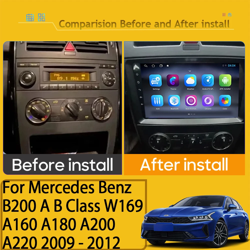 Android Player Auto Radio Multimedia Navigation carplay For Mercedes Benz B200 A B Class W169 A160 A180 A200 A220 2009-2012 car multimedia player car radio
