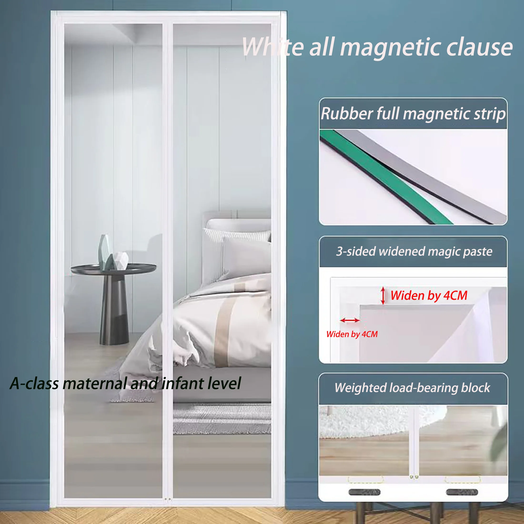 Magnetic mosquito net door curtain size mosquito proof door curtain automatic closing invisible