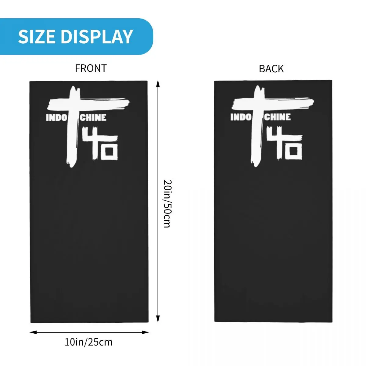 Indochine Bandana Neck Gaiter Printed Wrap Scarf Multifunction FaceMask Outdoor Sports Men Women Adult Windproof