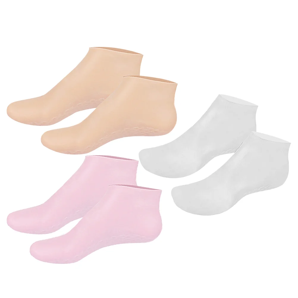 

3 Pairs Moisturizing Socks Feet Moisturizer Spa for Women Aloe Cracked Sebs Foot Care Dry Heel Gel