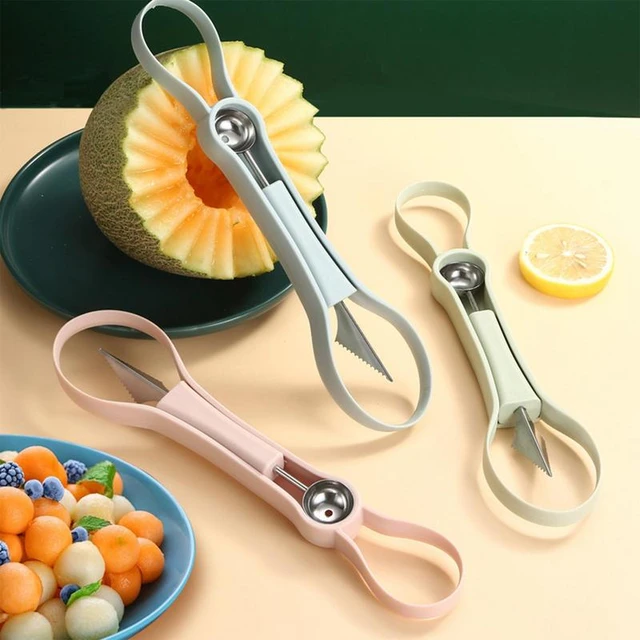 Melon Baller Scoop Set 3 In 1 Double Sided Fruit Scooper Seed Remover  Stainless Steel Pumpkin Carving Kit Melon Baller Scoop Set - AliExpress