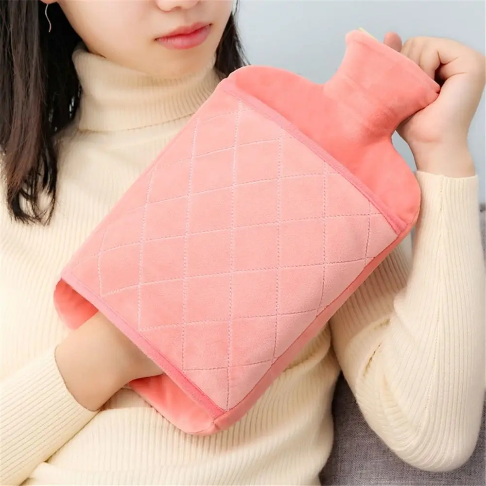 Reusable Hot Water Bag Protective Case 2000ml Hot Water Bottle Cloth Cover Thick Bottle Cover Heat Preservation Covers