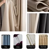 100% Full Blackout Curtains Custom Made Thermal Insulation Reduce Noise Solid Color Jacquard Bedroom Living Room Curtains 6