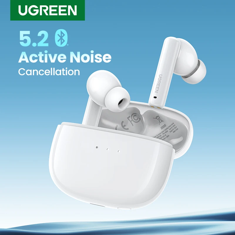 Bluetooth Headphones In Ear Earphone Bluetooth Headset Wireless Earbuds UGREEN ANC Wireless TWS Bluetooth 5.2 Earphones , Active Noise Cancellation, in-Ear Mics Handfree Phone Earbuds