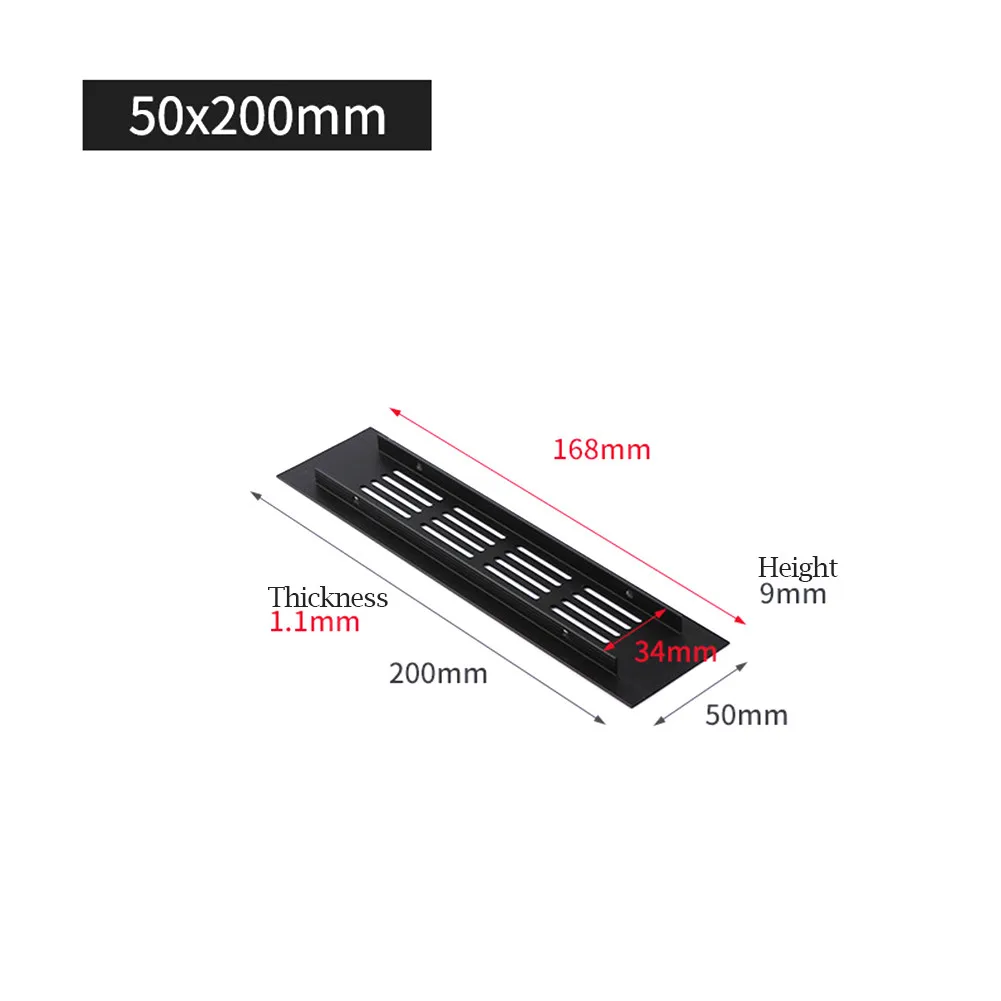 

Grille Air Vent Wardrobe 50*150-400mm Aluminum For Cupboard Multi-functional