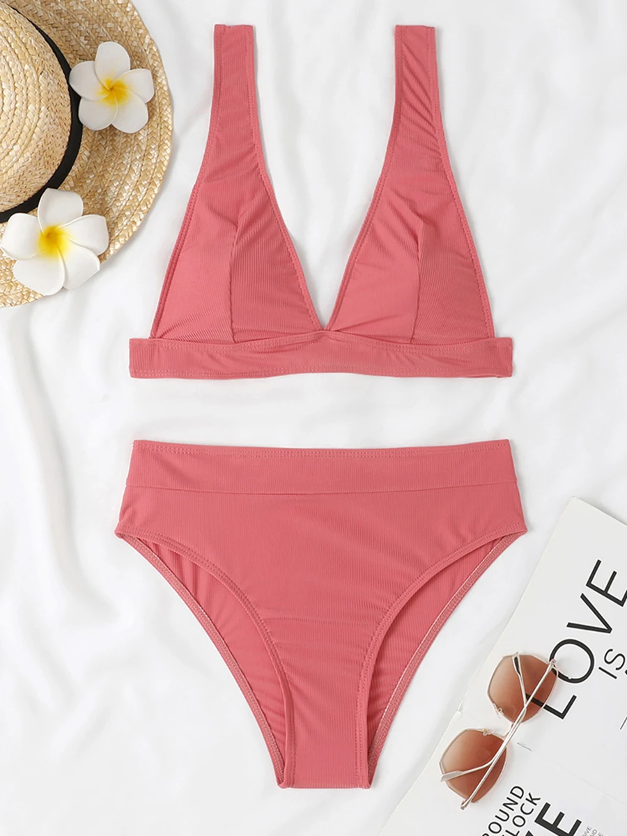 Bikini Set Bikini Swimsuit Women Swimwear Sexy Bikinis Women Solid Swimsuit Padded Swimwear Female Beachwear Bathers