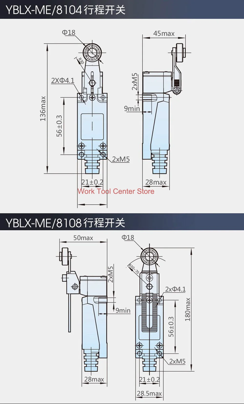Original Micro Limit Travel Switch Zubehör YBLX-ME/8108/8104/8111/8112/8107/8166/8101/9101/8122/8169 Chint Smart Connector – Detail 2
