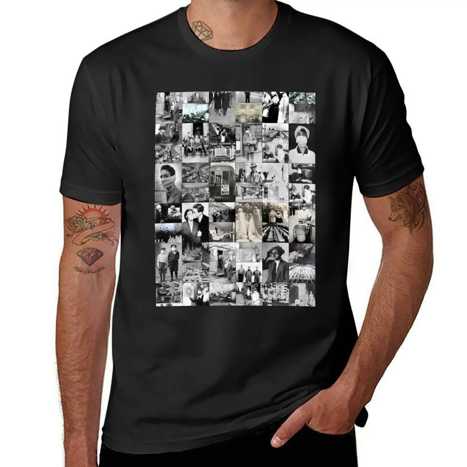 Spanish Flu 1918 T-Shirt quick drying funnys summer tops mens graphic t-shirts anime