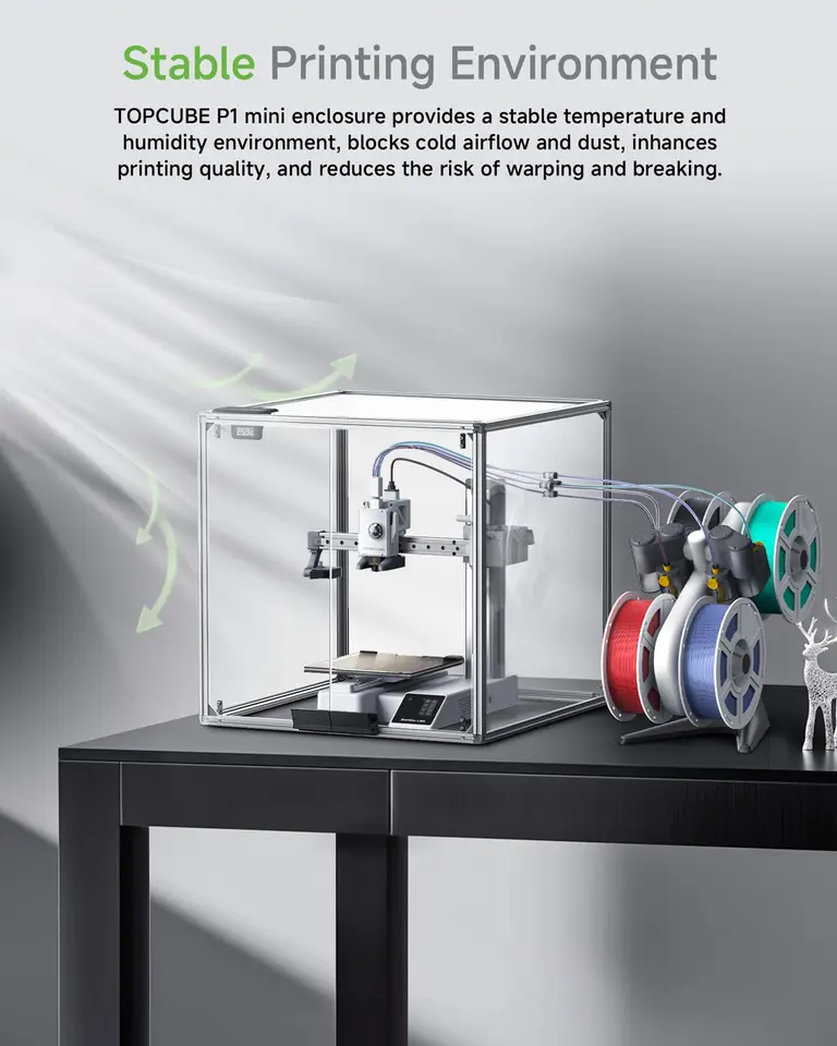 YOOPAI 3D プリンター エンクロージャ Bambu Lab A1 ミニ コンボ 360