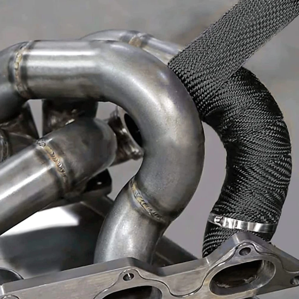 1.5 Meters Car Exhaust Pipe Wrap Insulation Glass Fiber Tape Auto