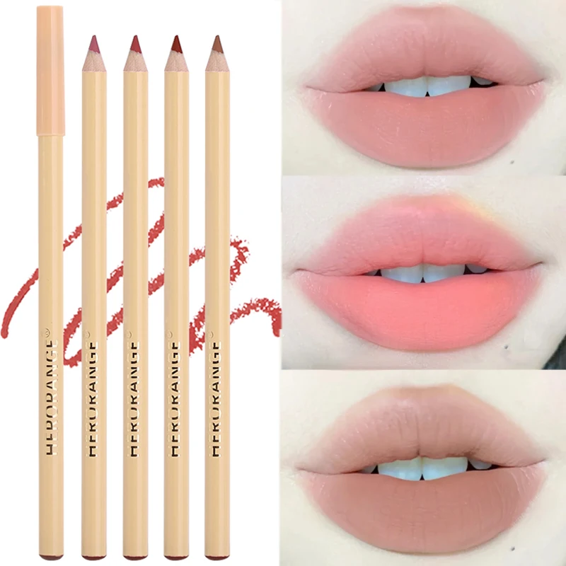 Matte Outline Lips Shape Lip Liner Pen Waterproof Lasting Nude Contouring Rossetto Natural Smooth Lips Pen Lips Makeup Cosmetics