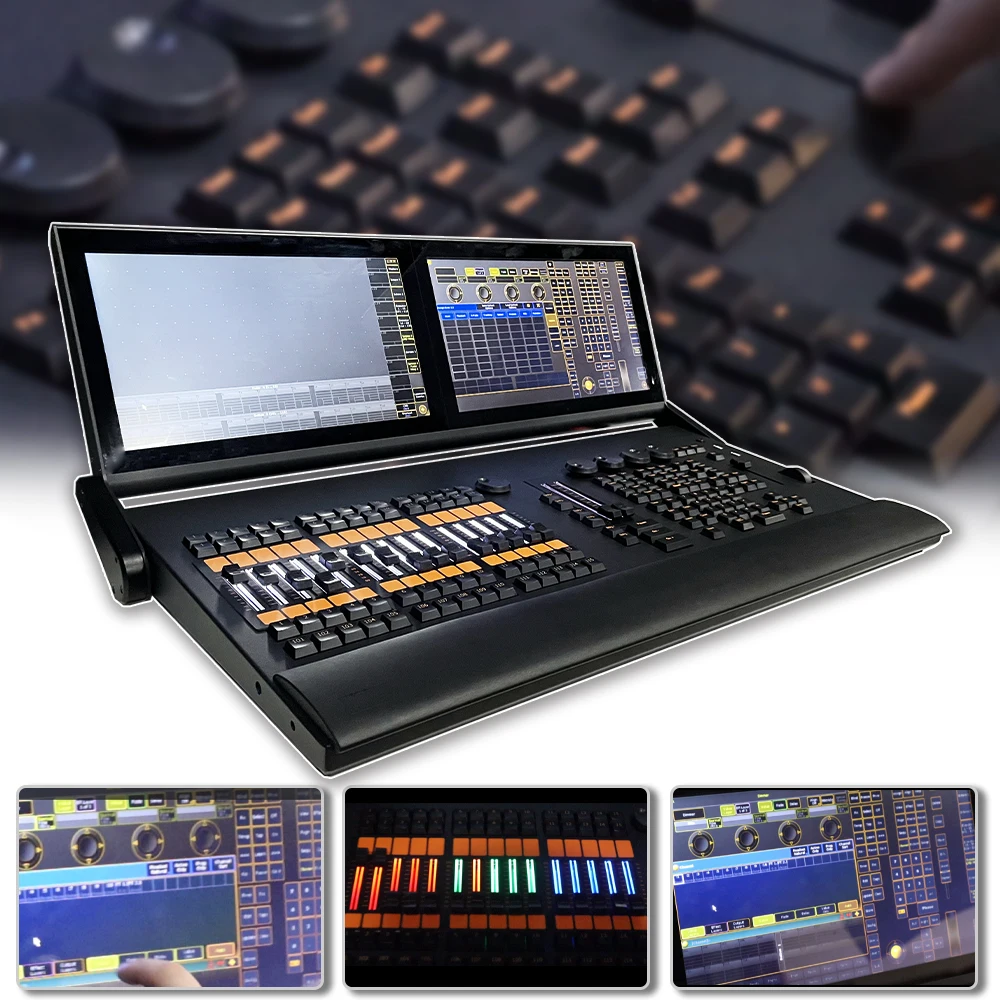 Novo-Console-Dobr-vel-RDM-RGB-Ilumina-o-Fader-El-trico-Profissional ...