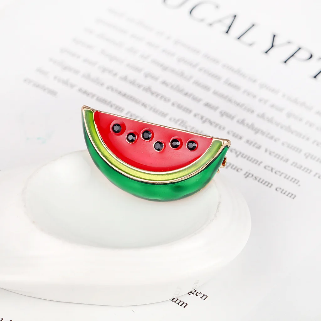 6pcs Fruit Juice Enamel Pins Ctom Watermelon Strawberry Banana Brooches Lapel Badges Clothes Food Jewelry Gift For Friends P 73970709