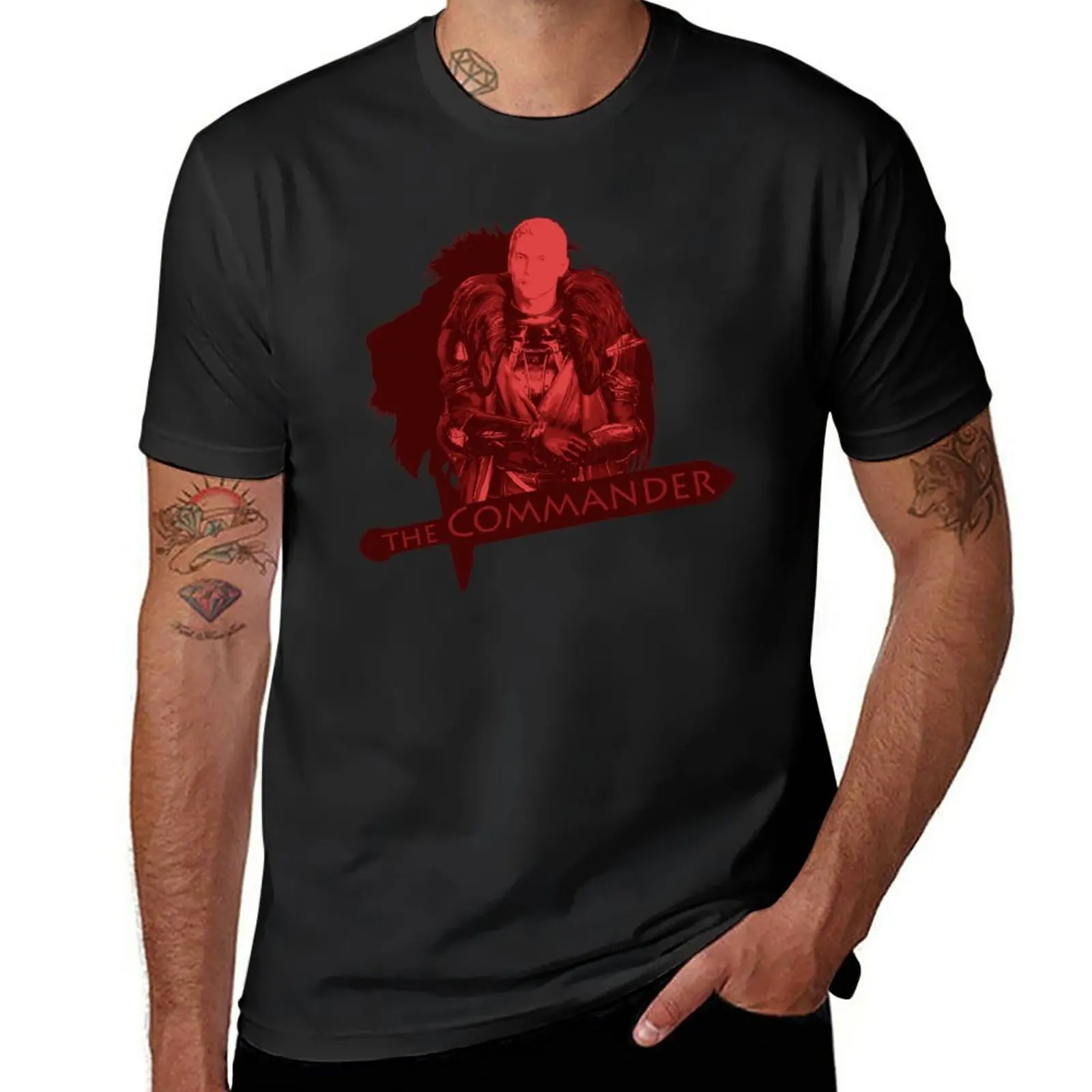 

The Commander T-Shirt blacks plus size tops summer tops T-shirts for men cotton