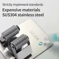 1/2pcs Wall Mounted Mop Organizer Clips Self-Adhesive Bathroom Mop Broom Hanger Holder Rack Hooks Stainless Steel Mop Clip Clamp 6