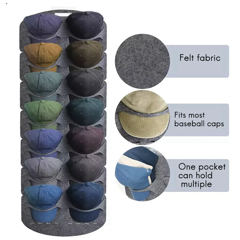 Felt Baseball Hat Storage Racks Storage Home Coat Racks Cap Bag Clip Travel Cap Rack