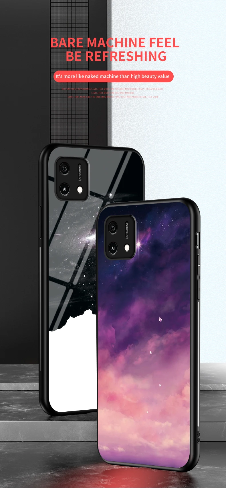 Custodia telefono in vetro temperato a specchio per oppo_voghion.com