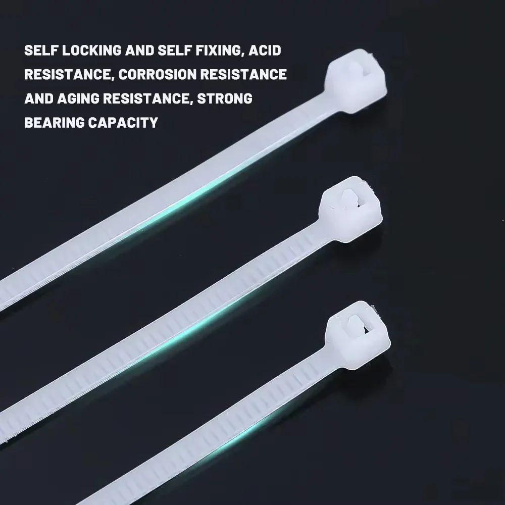 100PCS Self-locking Nylon Cable Ties for Home and Office Organization