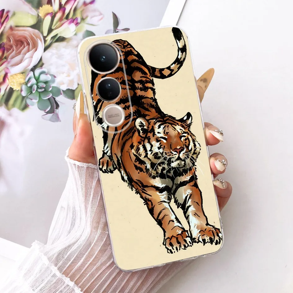 Butterfly Flower Soft Silicone Phone Case for Vivo V50 Lite - Fashionable Protective Cover