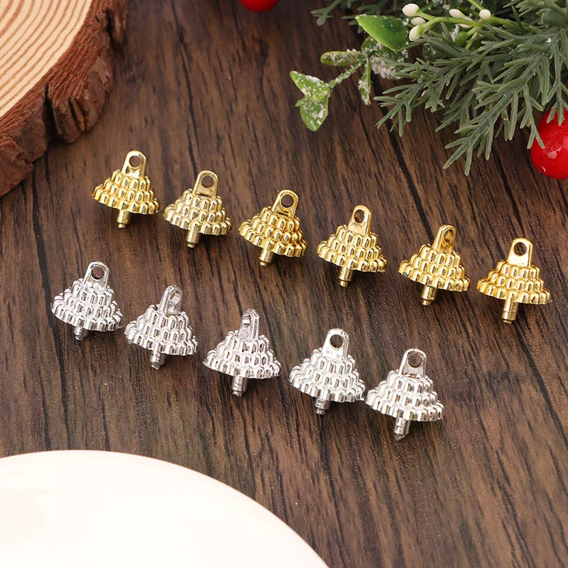 50/100pcs Pendant Set Balls Charms Pendants Caps Decoration Holder Sphere Stand Replacement Creative Accessory Christmas Parts