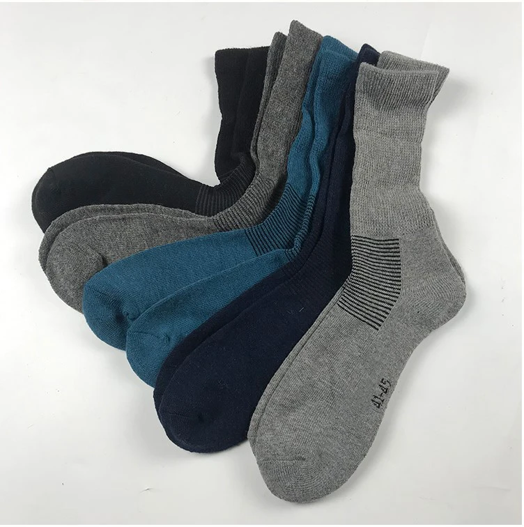 Chaussettes Thermiques Pour Homme Et Femme - Chaussettes D'hiver épaisses Et Chaudes - Pour La Randonnée, Le Ski, Le Travail - 38-41 - Noir + Gris - Taille 4P M, Noir + Gris - 4 Paires