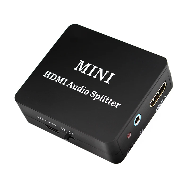 HDMI Audio Extractor Splitter Adapter HDMI to Optical/TOSLINK/SPDIF +R/L Analog Audio Converter Support 2.0/5.1CH