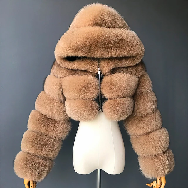 Fur Jacket Women High Quality Winter Thick Warm Faux Fur Coat Womens Cropped  Hooded Fluffy Jacket Fashion Raccoon Fur Clothing - Fur u0026 Faux Fur -  AliExpress