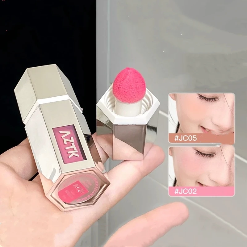 AZTK liquid blusher tanned jello color powder rendering beauty expands and contracts cheek blush atmosphere brighten makeup powder blusher blush stick blush powder liquid blush blush plate facial blusher monochrome blush blush cream cream blusher rose blush