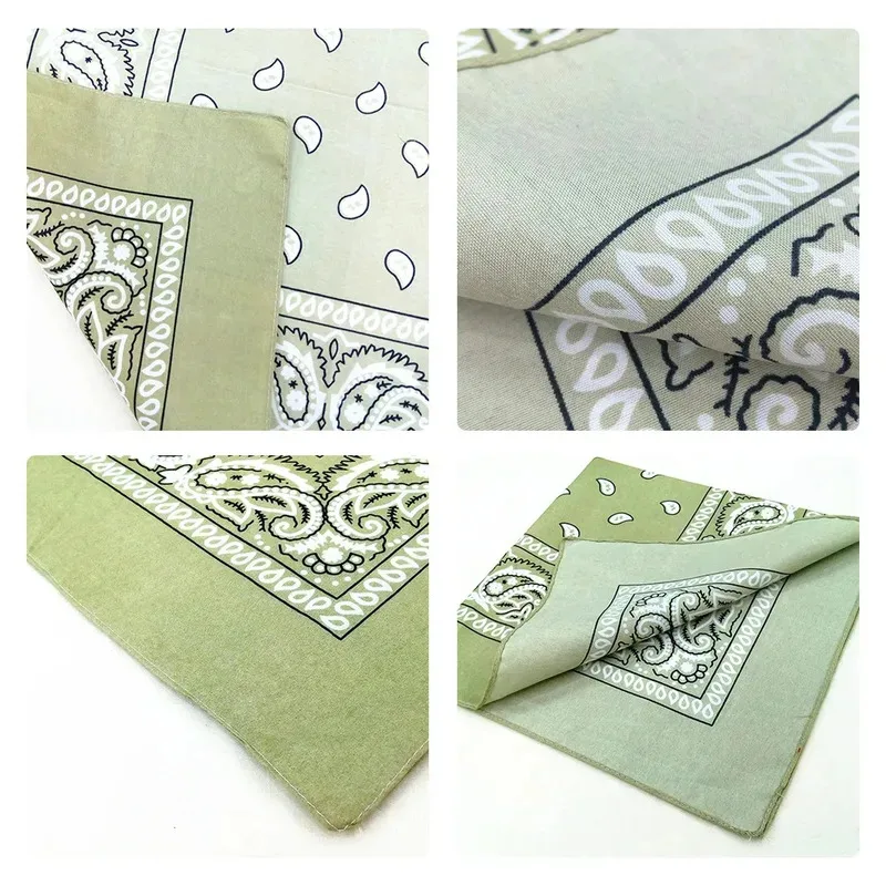 15/1pcs Men Women Cotton Bandana Hairband Cowboy Mens Biker Sports Headwear Hip Hop Wrist Hairwrap Single Sided Head Wrap Scarf