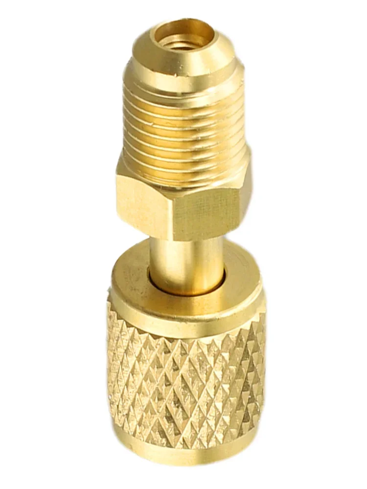 Female 5/16 X M1/4SAE Adapter Gold 1PCS Brass Easy To Install For Air Conditioning Systems For R410 R32 R22 Useful New