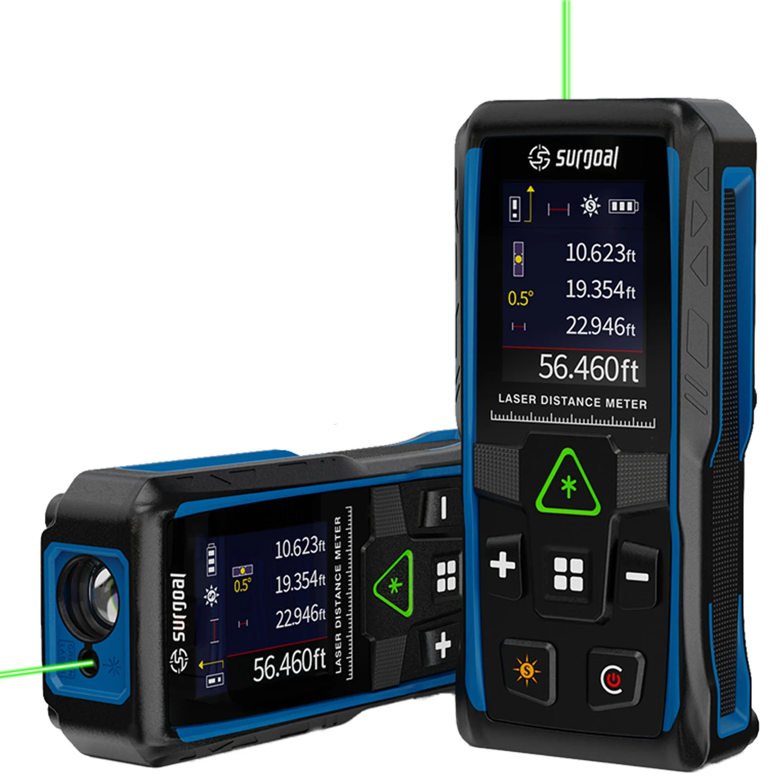 Télémètre laser vert 100m multifonction avec écran couleur et niveau numérique pour pêche