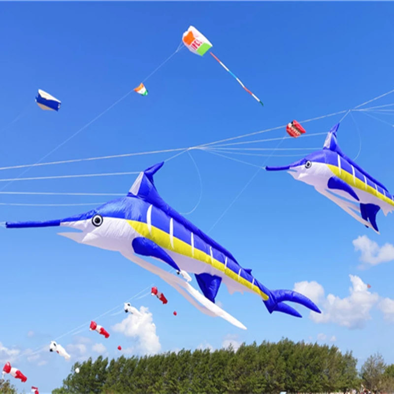 free shipping Marlin fish kite flying soft kites for adults kite nylon inflatable kites outdoor kite pendant professional kite